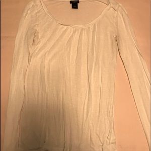 Ann Taylor White Long Sleeve Shirt